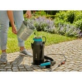 GARDENA 11138-20 rociador de jardín Pulverizador de mochila 5 L, Bomba & Pulverizador a presión gris/Turquesa, Pulverizador de mochila, 5 L, Negro, Exterior