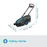 GARDENA PowerMax Duo 46/36V solo, 14646-55, Cortacésped negro/Gris