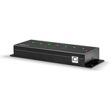 Lindy 42794, Hub USB negro