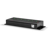 Lindy Hub metálico USB 2.0 de 7 puertos, Hub USB negro
