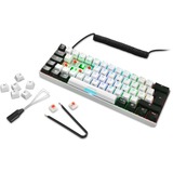 Sharkoon SGK50 S4 teclado USB QWERTY Español Blanco, Teclado para gaming blanco/Negro, 60%, USB, QWERTY, LED RGB, Blanco