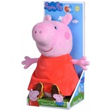 Simba Peppa Pig con sonido, Peluches rosa/Rojo