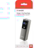 Verbatim 32269 batería externa Ión de litio 27000 mAh Gris, Banco de potencia gris, 27000 mAh, Ión de litio, Power Delivery 3.1, Quick Charge 3.0, 3,7 V, 183 W, Gris