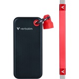 Verbatim Pocket SSD 1 TB USB Tipo C 3.2 Gen 2 (3.1 Gen 2) Negro, Rojo, Unidad de estado sólido negro/Rojo, 1 TB, USB Tipo C, 3.2 Gen 2 (3.1 Gen 2), 1000 MB/s, 10 Gbit/s, Negro, Rojo