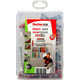 fischer Profi-Box DuoPower / DuoTec + tornillos, Pasador gris claro/Rojo