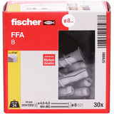 fischer Taco para hormigón celular FFA 8, Pasador gris claro