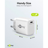 goobay Cargador rápido USB-C, PD, GaN, 20 vatios blanco