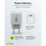 goobay Cargador rápido USB-C, PD, GaN, 20 vatios blanco
