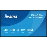 iiyama LH4375UHS-B2AG, Pantalla de gran formato negro (mate)
