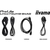iiyama LH4375UHS-B2AG, Pantalla de gran formato negro (mate)
