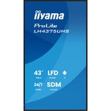 iiyama LH4375UHS-B2AG, Pantalla de gran formato negro (mate)