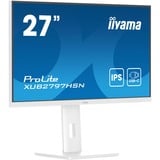 iiyama ProLite XUB2797HSN-W2 pantalla para PC 68,6 cm (27") 1920 x 1080 Pixeles Full HD LED Blanco, Monitor LED blanco (mate), 68,6 cm (27"), 1920 x 1080 Pixeles, Full HD, LED, 1 ms, Blanco