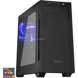 ALTERNATE SE-AMD-003, Gaming-PC negro/Transparente