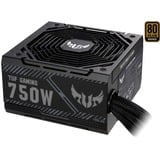 ASUS TUF-GAMING-750B unidad de fuente de alimentación 750 W 20+4 pin ATX ATX Negro, Fuente de alimentación de PC negro, 750 W, 100 - 240 V, 20+4 pin ATX, PC, ATX, 80 PLUS Bronze