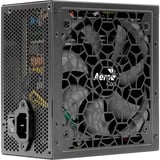 Aerocool AERO WHITE 500W unidad de fuente de alimentación 20+4 pin ATX ATX Negro, Fuente de alimentación de PC negro, 500 W, 200 - 240 V, 47 - 63 Hz, 110 W, 456 W, 110 W