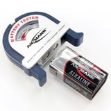 Ansmann Battery tester medidor de energía y batería, Instrumento de medición azul/Plateado, AA, AAA, C, D