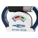 Ansmann Battery tester medidor de energía y batería, Instrumento de medición azul/Plateado, AA, AAA, C, D