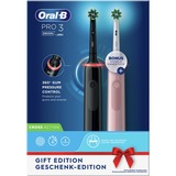 Braun PRO 80332427 cepillo eléctrico para dientes Adulto Negro, Rosa, Cepillo de dientes eléctrico blanco/Negro, Adulto, Cuidados diarios, Sensible, Blanqueador, Negro, Rosa, 2 min, Alemania, Batería
