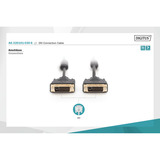 Digitus AK-320101-030-S, Cable negro