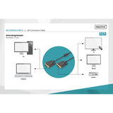 Digitus AK-320101-030-S, Cable negro