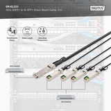 Digitus Cable de conexión directa 40G QSFP+ a 4XSFP+ 3m 