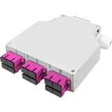 Digitus Caja de carril DIN de fibra óptica MM OM4 equipada con adaptador SC, Caja de fíbra óptica 