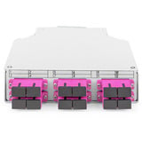 Digitus Caja de carril DIN de fibra óptica MM OM4 equipada con adaptador SC, Caja de fíbra óptica 
