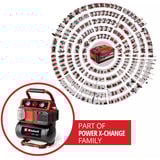 EINHELL Compresor a batería Power X-Change TE-AC 18/75 Li OF-Solo, 18Volt negro/Rojo