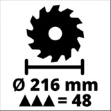 EINHELL Sierra de tracción, corte y inglete TC-SM 216, Sierras de corte a inglete y a bisel rojo/Negro