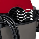 EINHELL TH-VC 1815 15 L Aspiradora de tambor Seca y húmeda 1250 W, Aspiradora en húmedo y en seco gris/Rojo, 1250 W, Aspiradora de tambor, Seca y húmeda, 15 L, 80 dB, Negro, Gris, Rojo