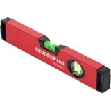 GEDORE Nivel de burbuja Red de aluminio, 30 cm, 2 burbujas, Nivel de agua rojo