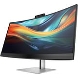 HP Monitor 5K2K para conferencias serie 7 Pro de 39,7 pulgadas -740pm, Monitor LED negro/Plateado, 7 pulgadas -740pm, 100,8 cm (39.7"), 5120 x 2160 Pixeles, 5K Ultra HD, LCD, 5 ms, Negro, Plata