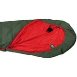 High Peak Saco de dormir momia Pak 600 ECO verde oscuro/Rojo