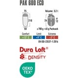 High Peak Saco de dormir momia Pak 600 ECO verde oscuro/Rojo