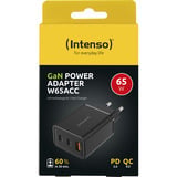 Intenso Power Adapter W65ACC GaN, Cargador negro
