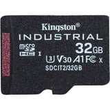 Kingston Tarjeta 32GB microSDHC Industrial C10 A1 pSLC paquete individual sin adaptador, Tarjeta de memoria negro, 32 GB, MicroSDHC, Clase 10, UHS-I, 100 MB/s, 80 MB/s