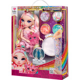 MGA Entertainment Rainbow Shimmers with Slime Fashion Doll - Bella (pink), Muñecos Rainbow High Rainbow Shimmers with Slime Fashion Doll - Bella (pink), Muñeca fashion, Femenino, 4 año(s), Niño/niña, 280 mm, Multicolor