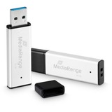 MediaRange High Performance 16 GB, Lápiz USB plateado/Negro