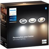 Philips Hue Pack de 3 focos empotrables White Ambiance Milliskin, Luz de LED blanco