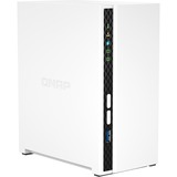 QNAP TS-233 servidor barebone Mini Tower Blanco, NAS blanco, 2 GHz, DDR4-SDRAM, 2 GB, 3.5", SATA, 3.5"