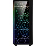 Sharkoon RGB LIT 100 Midi Tower Negro, Cajas de torre negro, Midi Tower, PC, Negro, ATX, micro ATX, Mini-ITX, Azul, Verde, Rojo, Ventiladores de la caja, Frente