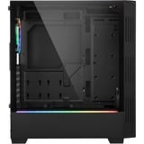 Sharkoon RGB LIT 100 Midi Tower Negro, Cajas de torre negro, Midi Tower, PC, Negro, ATX, micro ATX, Mini-ITX, Azul, Verde, Rojo, Ventiladores de la caja, Frente