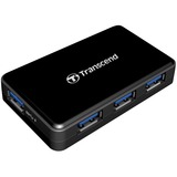 Transcend HUB3 Negro Hubs de interfaz, Hub USB negro, USB 3.2 Gen 1 (3.1 Gen 1) Type-A, Negro, CE/FCC/BSMI/KC/RCM/EAC, 5 - 12 V, Windows 10, Windows 7, Windows 8, Mac OS X 10.2 Jaguar