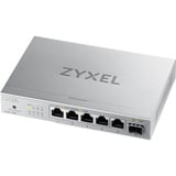 Zyxel XMG-105 No administrado 2.5G Ethernet (100/1000/2500) Gris, Interruptor/Conmutador plateado, No administrado, 2.5G Ethernet (100/1000/2500)