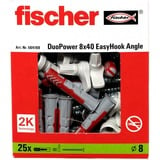 fischer EasyHook Angle DuoPower 8x40, Pasador blanco