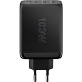 goobay Cargador rápido USB-C PD multipuerto 100 vatios negro