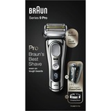 Braun Series 9 9426s Wet&Dry Máquina de afeitar de láminas Recortadora Negro, Cromo cromado/Plateado, Máquina de afeitar de láminas, Active Quattro Head, Negro, Cromo, Carga, Batería, Ión de litio