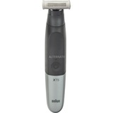 Braun Series X XT5200 Face + Body + Travel, Cortapelo para barba negro/Plateado
