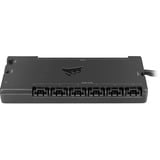 Corsair iCUE Commander Core XT controlador de velocidad de ventilador 6 canales Negro, Control del ventilador negro, 6 canales, Negro, Conector de 4 pines, 126 g