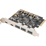 Digitus Tarjeta PCIe 2x USB-C + 3x USB A, Tarjeta de interfaz 
